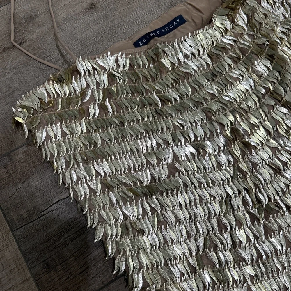 Zeynep Arcay gold sequin mini dress - Picture 6 of 7